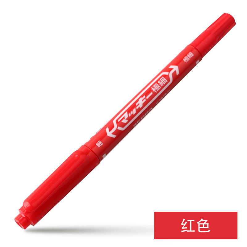 斑马（ZEBRA） MO-120-MC-BK 小双头记号笔 单支装（红色）