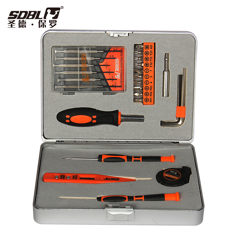 圣德保罗（SDBL） SD-021 28件套迷你工具组合 便携五金维修工具套装工具箱