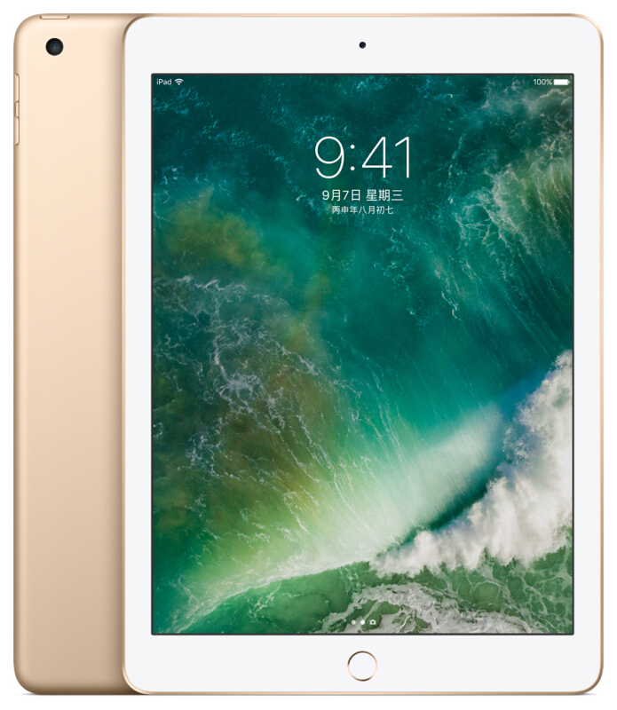 苹果 Apple iPad 平板电脑（128G WLAN版/A9 芯片/Retina显示屏/Touch ID技术 MPGW2CH/A） (金色) 