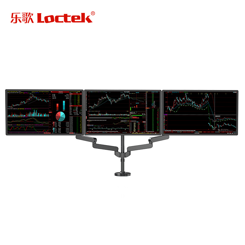 乐歌（Loctek） Q5T 三屏多屏显示器支架电脑支架 旋转升降伸缩支架